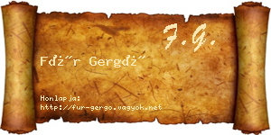 Für Gergő névjegykártya