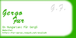 gergo fur business card
