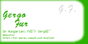 gergo fur business card